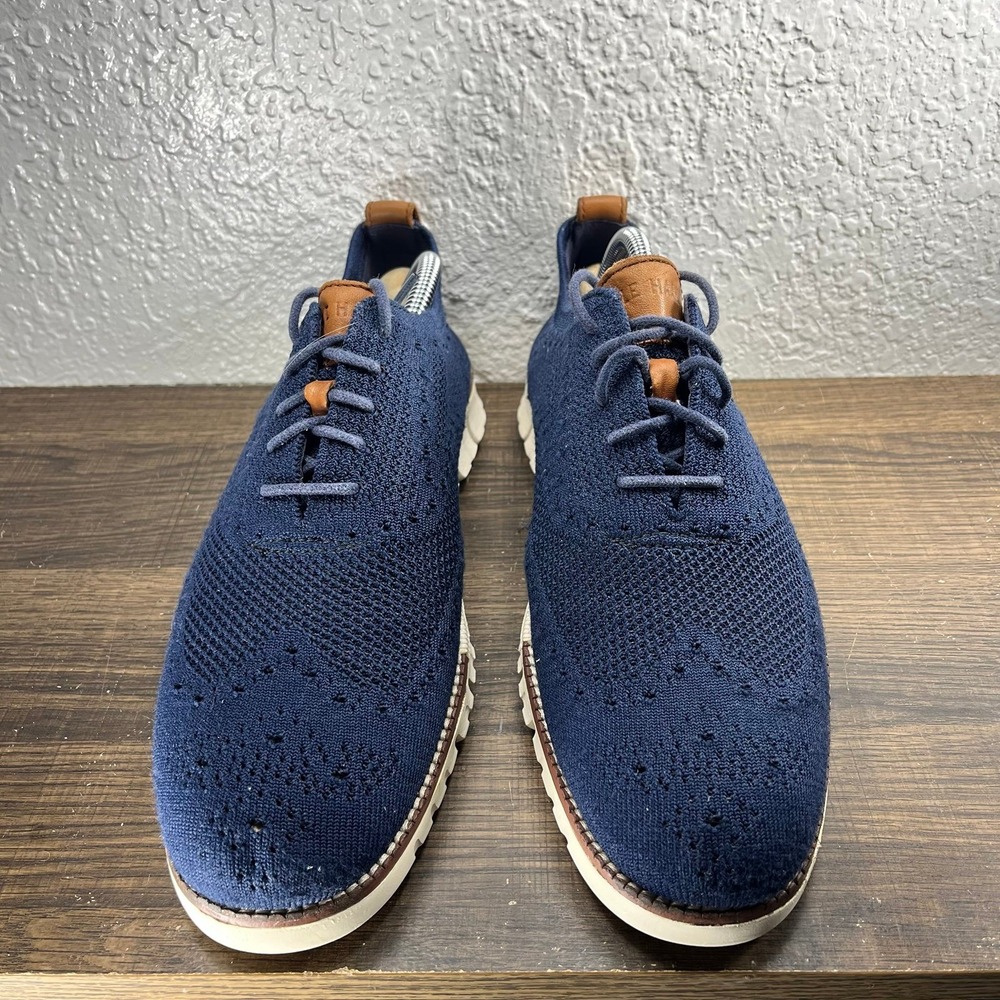 Cole Haan ZeroGrand StitchLite Wingtip Oxfords Men's Blue Shoes - Men's 9 (M) - Picture 5 of 9